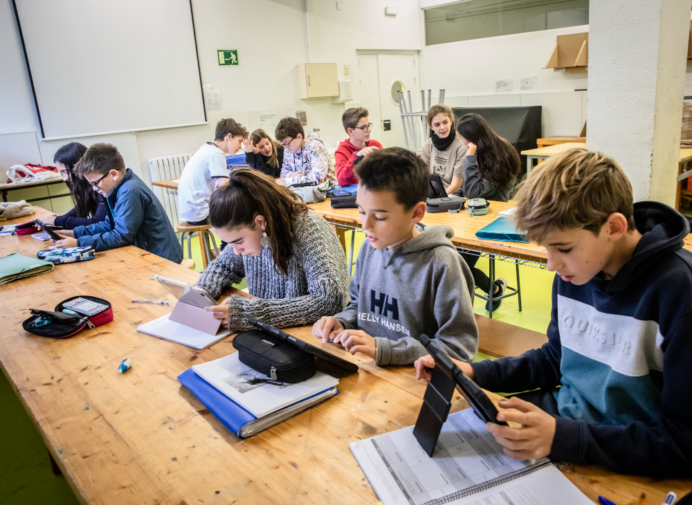 Una aula del centre de Sarrià