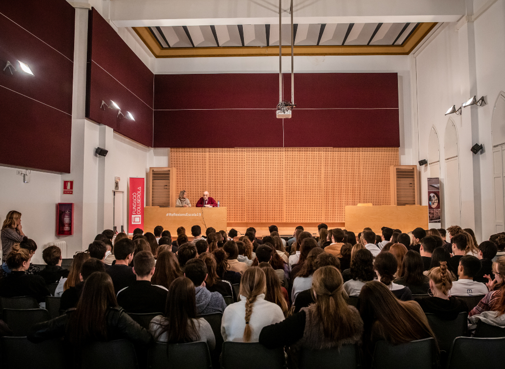 La sala d'actes del centre de Sarrià